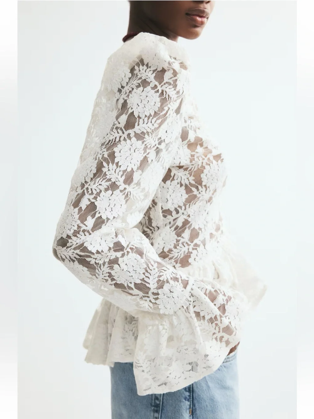 H&M blouse lace